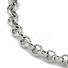 Anti-Tarnish 304 Stainless Steel Textured Rolo Chain Anklets AJEW-A057-03P-3