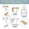 20Pcs 2 Colors Rack Plating Brass Clip-on Earring Converters Findings KK-BBC0019-60B-2