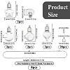 36Pcs 6 Styles Clear Glass Bottle Pendants GLAA-SC0002-35-2