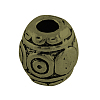 Tibetan Style Alloy Barrel Beads TIBEB-5178-AB-NR-1