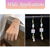 80Pcs 8 Colors Gradient Color Glass Pendants PALLOY-CJ00067-7