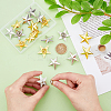 20Pcs 2 Colors Alloy Star Brooches JEWB-FH0001-42-3