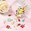 40Pcs 10 Styles Alloy Enamel Pendants ENAM-CJ0002-40-5