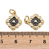 Brass Cubic Zirconia Charms KK-L251-46GB-C-3