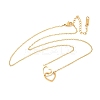 201 Stainless Steel Interlocking Heart Pendant Necklaces for Women NJEW-D307-01G-2