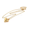 304 Stainless Steel Heart Pendant Necklaces for Women LS-EJEW-Z044-01G-2
