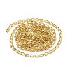 Electroplate Brass Teardrop Twisted Chains CHC-XCP0001-35-2