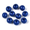 Spray Painted Round Natural Schima Wood Beads LS-WOOD-A018-8mm-17-1