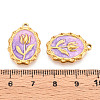 304 Stainless Steel Enamel Pendants STAS-N110-27C-G-3