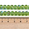 Electroplate Transparent Glass Beads Strands EGLA-B011-08A-AB05-4