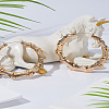 1Pair Alloy Huggie Hoop Earrings EJEW-LP0001-24-3