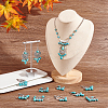 24Pcs 6 Styles Teardrop Dyed Synthetic Turquoise Pendants Set G-AR0004-98-4
