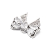 Brass Micro Pave Clear Cubic Zirconia Pendants LS-KK-K371-29C-P-2