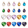 40Pcs 20 Styles Faceted Glass Rhinestone Pendants GLAA-TA0001-44-2