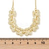 Brass Micro Pave Clear Cubic Zirconia Fruit Bib Necklaces NJEW-F342-01B-G-5