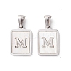 304 Stainless Steel Pave Shell Pendants STAS-G327-01P-M-1