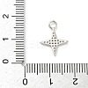 Brass Micro Pave Clear Cubic Zirconia Pendants KK-H528-07A-P-3