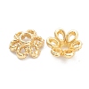 Rack Plating Alloy Flower Bead Caps KK-J277-13G-2