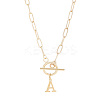 304 Stainless Steel Letter Pendant Necklaces NJEW-LP0001-52A-G-1