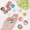 Two Tone Dangle Earrings DIY Making Kit DIY-OC0008-04-3