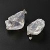 Electroplated Raw Natural Quartz Crystal Pendants G-Q481-20P-07-3