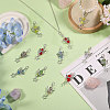 48Pcs 6 Colors Transparent Electroplate Glass Pendant Decorations HJEW-CA00071-5