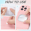 2Pcs Alloy Rhinestones & Glass Makeup Mirror for Phone Cases Phone AJEW-SC0003-75E-4