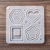 DIY PawPrint & Heart & Star & Rectangle Shaped Pendant Food-grade Silicone Molds LS-SIMO-D001-05-2