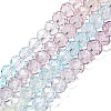 Transparent Painted Glass Beads Strands DGLA-A034-T6mm-A15-2