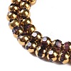 Electroplate Glass Beads Strands EGLA-Q128-04A-FP05-3