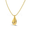 Teardrop 925 Sterling Silver Micro Pave Cubic Zirconia Pendant Necklaces NJEW-K279-05MG-2