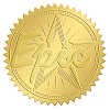 Plastic Self Adhesive Gold Foil Embossed Stickers DIY-WH0211-303-1