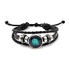 Imitation Leather Triple Layer Multi-strand Bracelets FS-WGC42D3-10-1