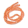 Electroplate Glass Beads Strands GLAA-F078-FR11-4