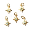 Rack Plating Brass Micro Pave Cubic Zirconia Pendants X-KK-P235-06G-3