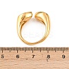 304 Stainless Steel with Glass Cuff Open Rings RJEW-Z125-03G-03-5