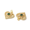 Rack Plating Brass Cubic Zirconia Pendants KK-D074-07G-3