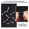 20Pcs PVD Vacuum Plating 304 Stainless Steel Unisex Punk Hip-hop Rock Nail Shape Screw Pierced Stud Earrings EJEW-UN0001-80-2