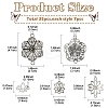 25Pcs 5 Styles Tibetan Style Alloy Connector Charms TIBE-YW0001-60-2
