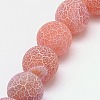 Natural Crackle Agate Beads Strands G-G055-6mm-11-1