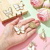 5Pcs 5 Styles Butterfly Alloy Rhinestone Brooches JEWB-CJ0001-33-4