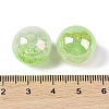 UV Plating Opaque Crackle Two-tone Acrylic Beads MACR-C032-01H-3