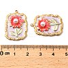 304 Stainless Steel Enamel Pendants STAS-Z145-11G-04-3