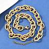 13MM 304 Stainless Steel Textured Cable Chain Necklaces NJEW-Z105-02G-3