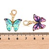 30Pcs 6 Colors Alloy Enamel Pendant Decorations HJEW-YW00117-3