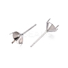 Non-Tarnish 316 Surgical Stainless Steel Stud Earring Setting STAS-S117-023C-2