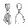 Tarnish Resistant 201 Stainless Steel Pendant Pinch Bails LS-X-STAS-E437-28P-1