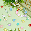 90Pcs 9 Colors Transparent Acrylic Enamel Beads OACR-PH0004-77-4