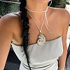 Summer Beach Alloy Shell Shape Pendant Wax Cord Wrap Necklaces FS-WG2737A-05-2