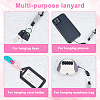 2 Sets 2 Colors Polyester Card Holder Lanyard AJEW-HY0001-41-4